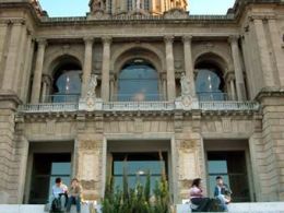 Noche de invierno en el mnac, Barcelona