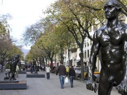 'Arte en la calle: auguste rodin'. rambla de catalunya, Barcelona