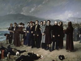 Una obra. un artista: 'Fusilamientos de torrijos y sus compañeros en las playas de Málaga', museo del prado, Madrid