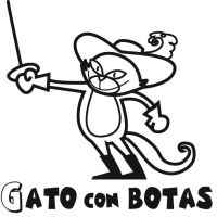 Colorear al gato con botas