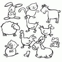 Colorear a los animales de la granja