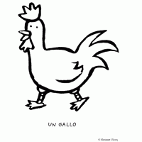 Colorear un gallo