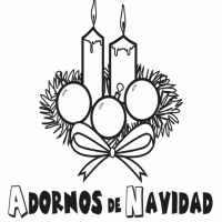 Colorear adornos navideños