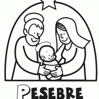 Colorear un pesebre