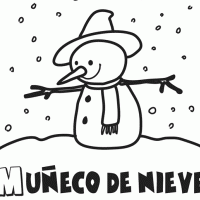 Colorear un muñeco de nieve