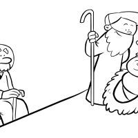 Colorear abuelos en espectáculo navideño de su nieto