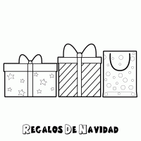 Regalos de navidad para colorear