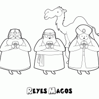 Colorear a los reyes magos