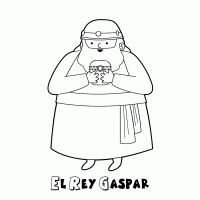 El rey gaspar para colorear
