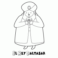 El rey baltasar para colorear