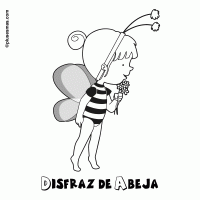 Colorear un disfraz de abeja