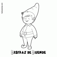 Colorear un disfraz de duende