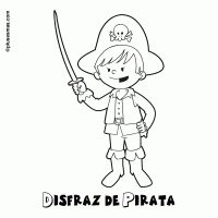 Colorear un disfraz de pirata