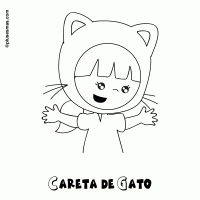 Colorear una careta de gato