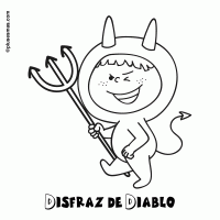 Colorear un disfraz de diablo