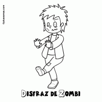 Colorear un disfraz de zombi
