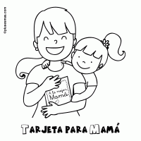 Colorear una tarjeta para mamá