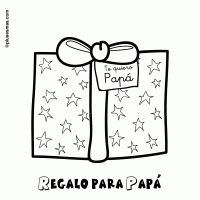Colorear regalo para papá