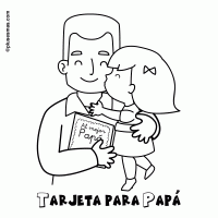 Colorear tarjeta para papá