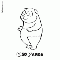 Colorear un oso panda