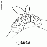 Colorear una oruga