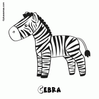 Cebra para colorear
