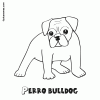 Colorear un perro bulldog