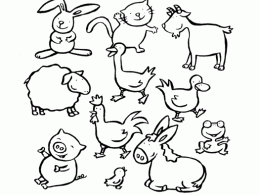 Colorear a los animales de la granja