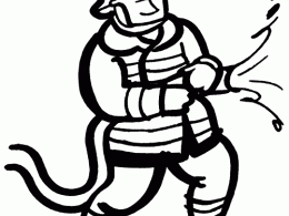Colorear un bombero