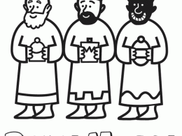 Colorear a los reyes magos