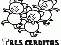 Colorear a los tres cerditos