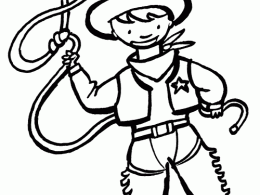 Colorear a un vaquero