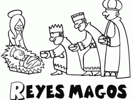 Colorear la ofrenda reyes magos