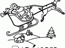 Colorear el trineo de papá noel