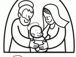 Colorear un pesebre