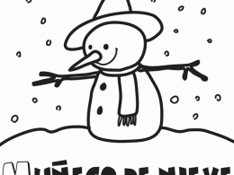 Colorear un muñeco de nieve