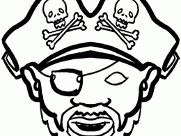 Colorear la careta de pirata