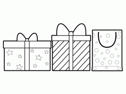 Regalos de navidad para colorear