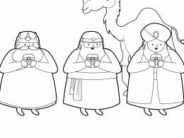 Colorear a los reyes magos