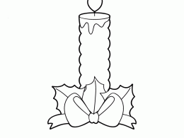 Vela de navidad para colorear
