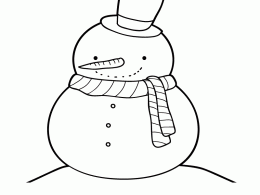 Muñeco de nieve para colorear