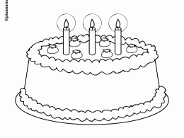 Tarta de cumpleaños para colorear