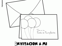 Colorear invitación de cumpleaños
