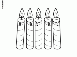 Velas de cumpleaños para colorear