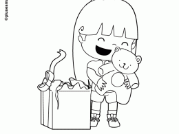 Regalo de cumpleaños abierto para colorear