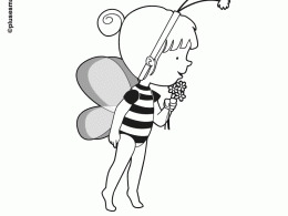 Colorear un disfraz de abeja
