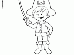 Colorear un disfraz de pirata
