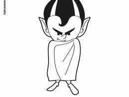 Colorear un disfraz de vampiro