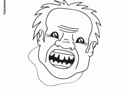 Colorear una careta de monstruo