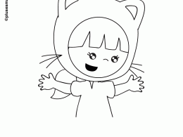 Colorear una careta de gato